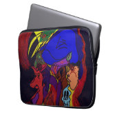 Animations-Collage-Elektronik-Tasche Laptopschutzhülle (Vorderseite Links)