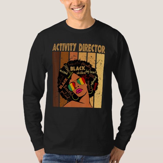 Animationsleiter Afro American Black Hist T-Shirt (Vorderseite)
