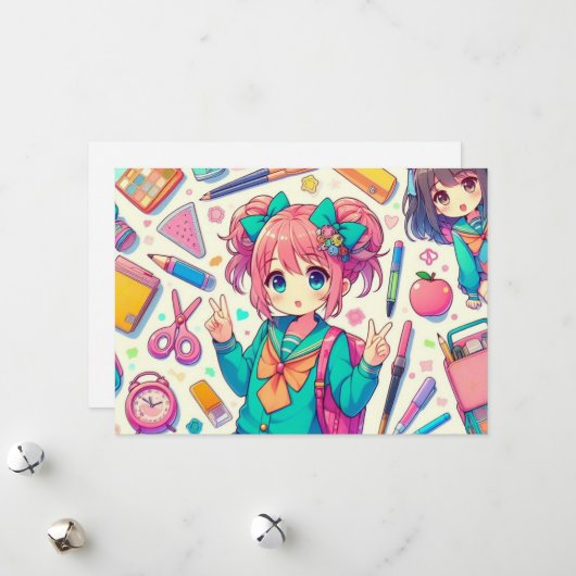 Animationsstudent Feiertagskarte (Vorderseite/Rückseite Beispiel)