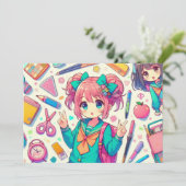 Animationsstudent Feiertagskarte (Stehend Vorderseite)