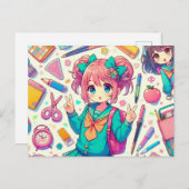 Animationsstudent Postkarte (Vorne/Hinten)