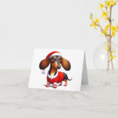 ANIMATISIERTE DACKEL-KARTE KARTE (Gelbe Blume)