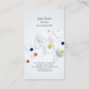 Animator Business Card 3D Dots Scatter Visitenkarte