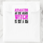 Animator Hexe Quadratischer Aufkleber (Tasche)