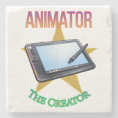 Animator - The Creator Coaster Steinuntersetzer (Vorderseite)