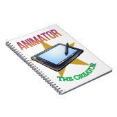 Animator - The Creator Spiral Notebook Notizblock (Rechte Seite)