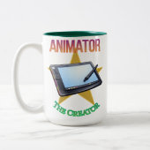 Animator - The Creator Two-Tone Mug Zweifarbige Tasse (Links)