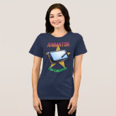 Animator - The Creator Women's Bella+Canvas Dark Tri-Blend Shirt (Vorderseite voll)
