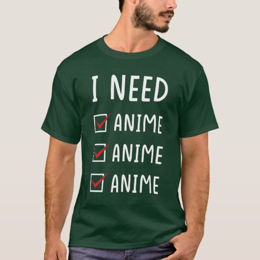 Anime Anime Anime Mädchen T-Shirt (Vorderseite)