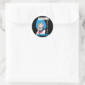Anime Anytime Anywhere Anime Girl Runder Aufkleber (Tasche)