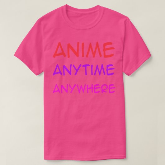 Anime Anytime Anywhere Premium T-Shirt (Design vorne)