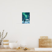Anime Arctic Wolf Aurora Wall Art Poster (Küche)