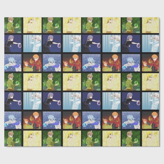 Anime-Art-Element-Packpapier Geschenkpapier (Flach)