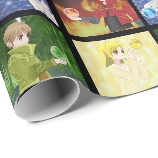 Anime-Art-Element-Packpapier Geschenkpapier (Rolleneckpunkt)