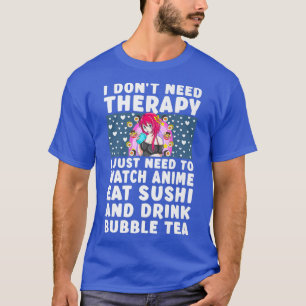 Anime Art for Teen Girls Frauen Merch Sushi Blase  T-Shirt