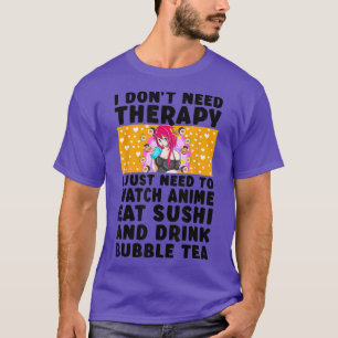 Anime Art for Teen Girls Japanischer Sushi Bubble  T-Shirt