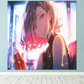 Anime Art. Leinwanddruck (Insitu (Holzboden))