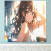 Anime Art. Leinwanddruck (Insitu (Holzboden))