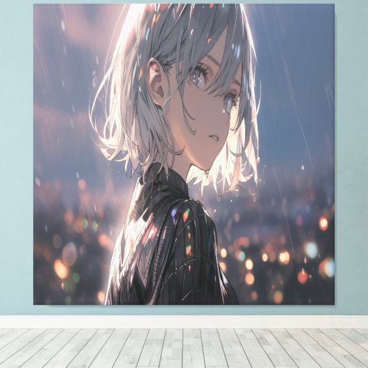 Anime Art. Leinwanddruck (Insitu (Holzboden))