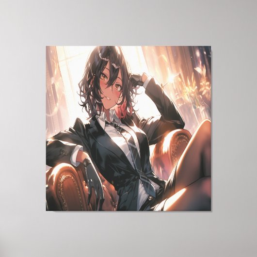 Anime Art. Leinwanddruck (Vorderseite)