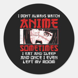 Anime Art Lover für Mädchen Frauen Jungen Niedlich Runder Aufkleber