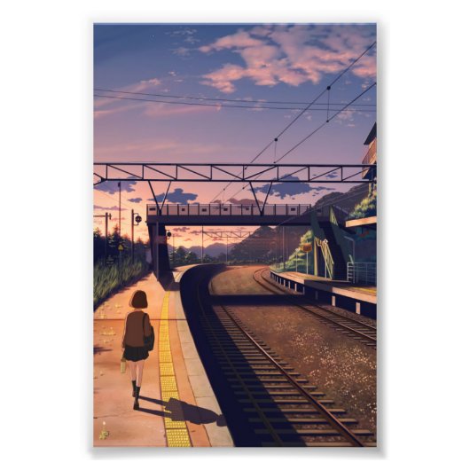 Anime Art Postkarte Fotodruck (Vorne)