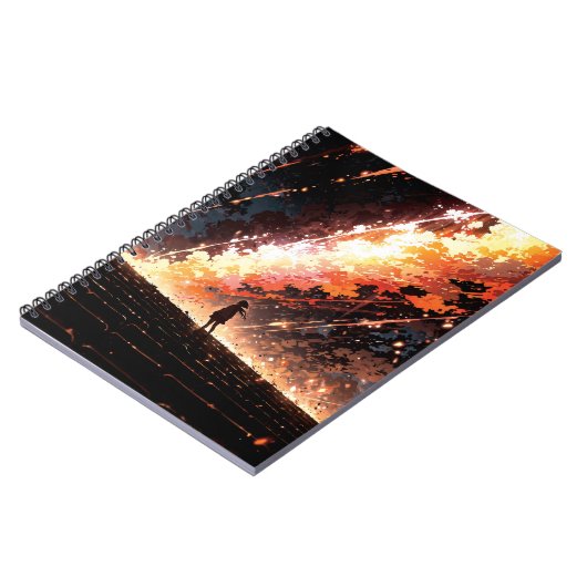 Anime art with vibrant sky notizblock (Linke Seite)