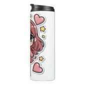 Anime-Aufkleber, klare Flasche (Nach rechts gedreht)