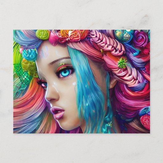 Anime Beatiful Baby Skin Goddess Graphic Postkarte (Vorderseite)