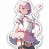 Anime Beauty Aufkleber (Vorderseite)