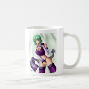 Anime bedecken oben Mädchen Kaffeetasse