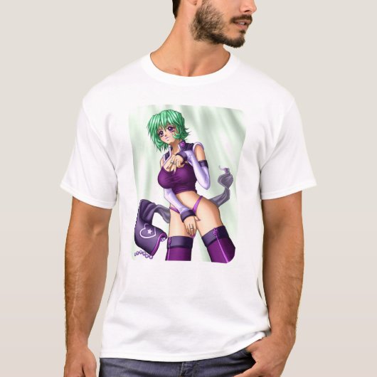 Anime bedecken oben Mädchen T-Shirt (Vorderseite)