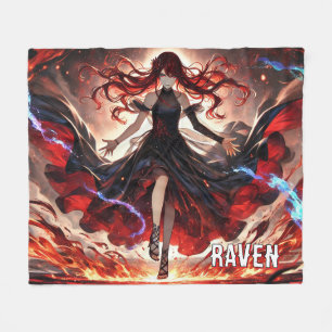 Anime-Befehl für die Flammen, Einbinden des benutz Fleecedecke