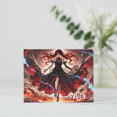 Anime-Befehl für die Flammen, Einbinden des benutz Postkarte (Stehend Vorderseite)