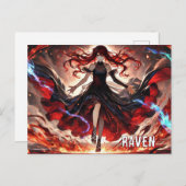 Anime-Befehl für die Flammen, Einbinden des benutz Postkarte (Vorne/Hinten)