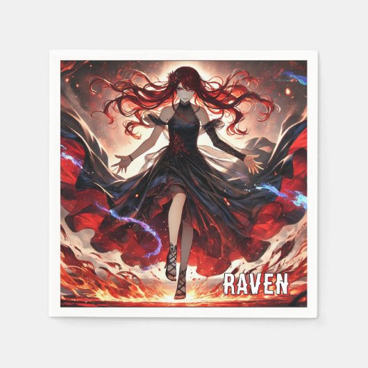 Anime-Befehl für die Flammen, Einbinden des benutz Serviette (Vorderseite)