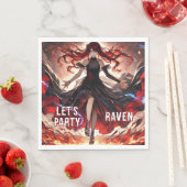 Anime-Befehl für die Flammen, Einbinden des benutz Serviette (Beispiel)