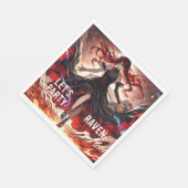 Anime-Befehl für die Flammen, Einbinden des benutz Serviette (Ecke)