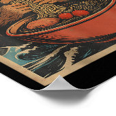 Anime Bigfoot Ramen Japanese Funny Kawaii Gift Men Poster (Ecke)