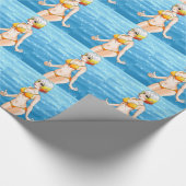 Anime-Bikini-Mädchen Geschenkpapier (Ecke)