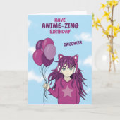 Anime Birthday Card für Tochter Karte (Gelbe Blume)