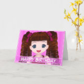 Anime Birthday Card Karte (Gelbe Blume)