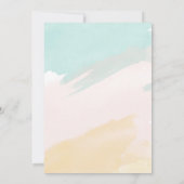 Anime Birthday Girl Blue Pink Niedlich Retro Einla Einladung (Rückseite)