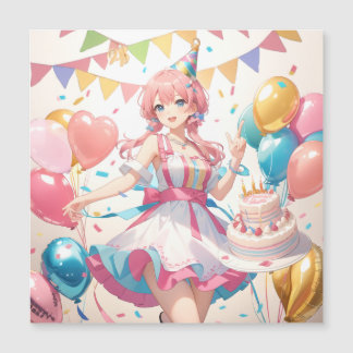 Anime Birthday Magneteinladung