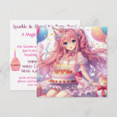 Anime birthday Personalize Custom Einladung (Vorne/Hinten)