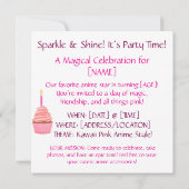 Anime birthday Personalize Custom Einladung (Rückseite)