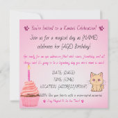 Anime birthday Personalize Custom Invitation Einladung (Rückseite)