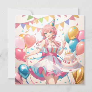 Anime birthday Personalize Custom Invitation Einladung