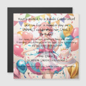 Anime birthday Personalize Custom Magneteinladung (Vorne/Hinten)