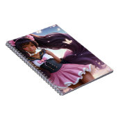 Anime Black Female Character Animecore Notizblock (Rechte Seite)